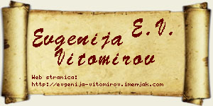 Evgenija Vitomirov vizit kartica